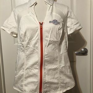 Harley Davidson zip up blouse